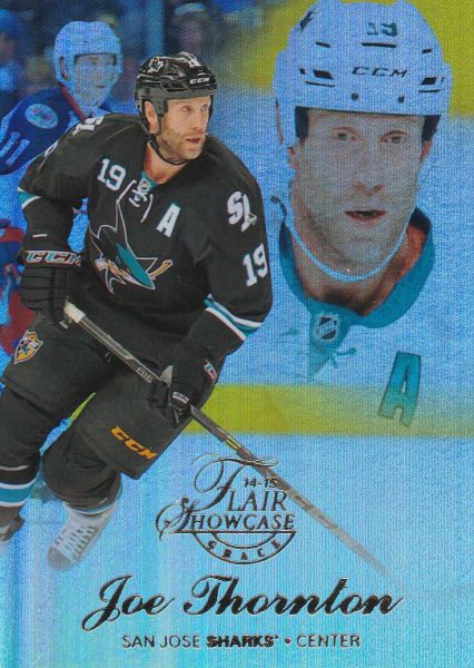 insert karta JOE THORNTON 14-15 Fleer Showcase Flair Showcase číslo 33